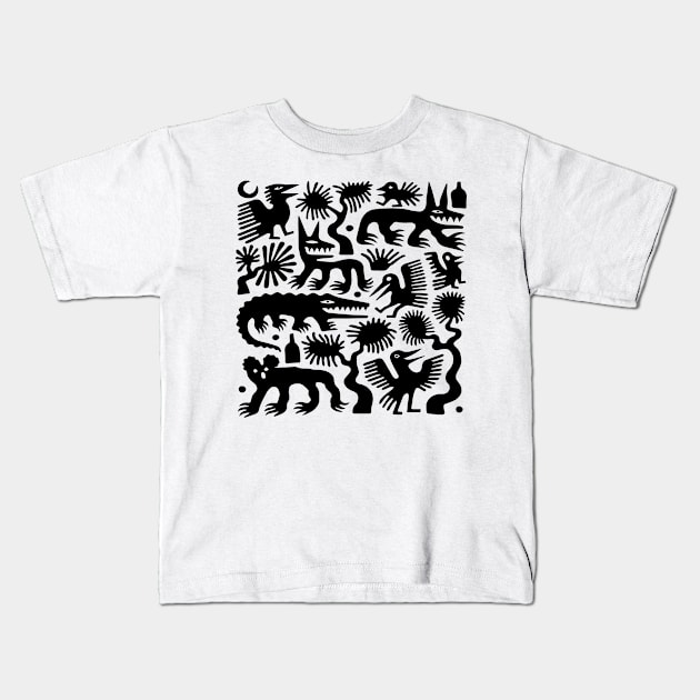 Crazy Animals Kids T-Shirt by Teravitha